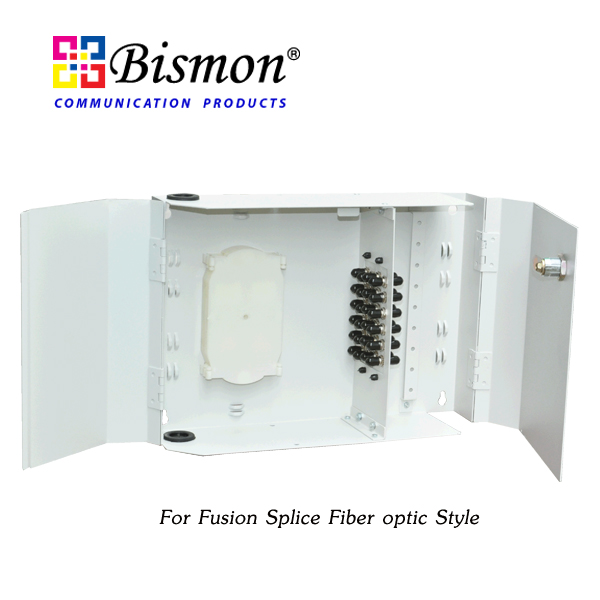 Wall Mount Enclosure Fiber 24 Port-Snap-(ST,SC,FC,LC) without adapter/pigtail